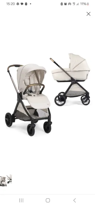 Carro de bebé color beige