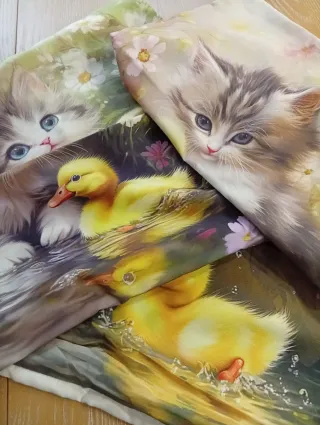 4 Fundas Cojín 45x45cm Gatitos