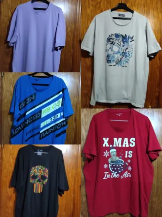 Camisetas grandes 3XL, las 5x9€