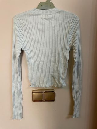 Jersey de canalé azul