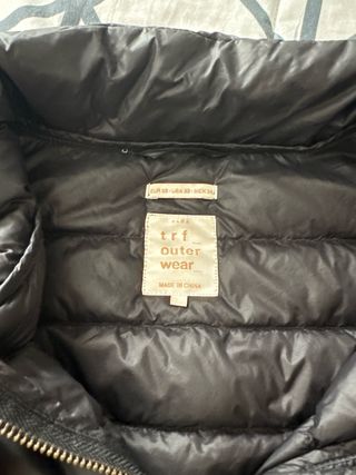 Abrigo acolchado Zara negro