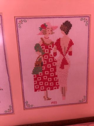 Cuadro Punto de Cruz Moda Vintage