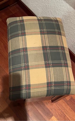Baúl banco madera asiento tapizado