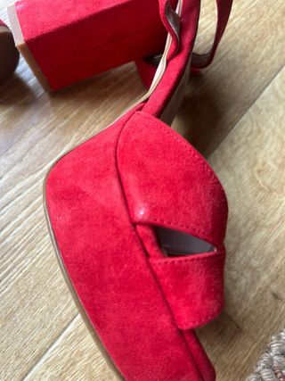 Sandalias DANIELA VEGA tacón rojo