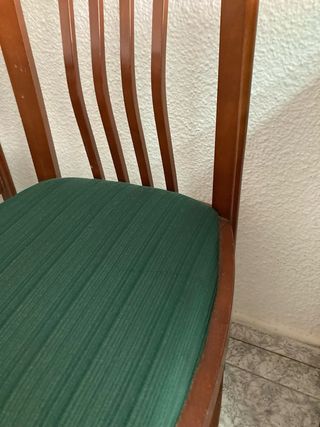 Juego de 2 sillas de comedor madera y tela