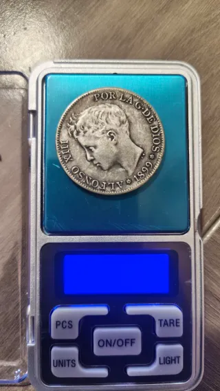 Moneda 5 Pesetas Alfonso XIII 1899 Plata