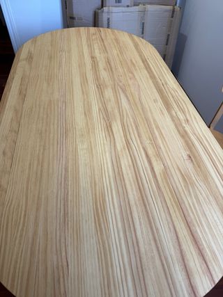 Mesa Hannun Roble Macizo Ovalada