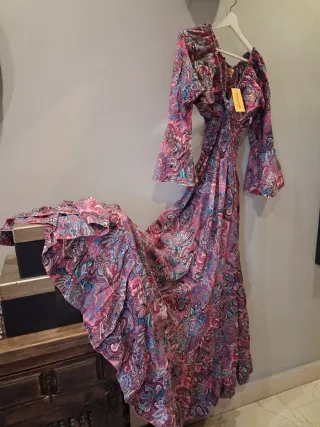 Vestido Ibicenco Multicolor Talla Única