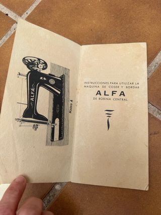 Manual Instrucciones Máquina Coser Alfa Modelo A