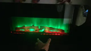 Chimenea Eléctrica Negra y Multicolor