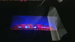 Chimenea Eléctrica Negra y Multicolor