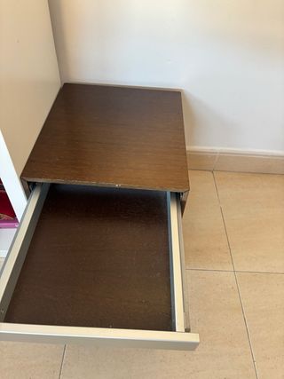 Mesita de noche madera y metal