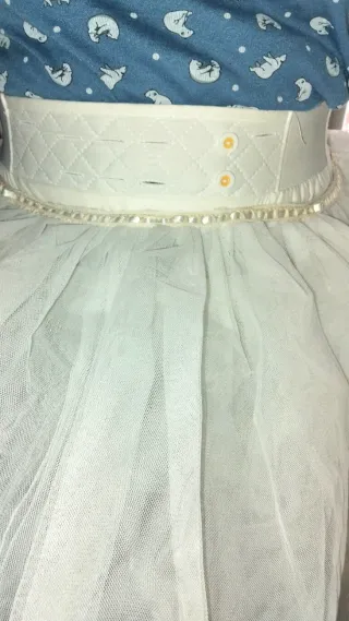 Cancán Fallera Blanco Talla 90