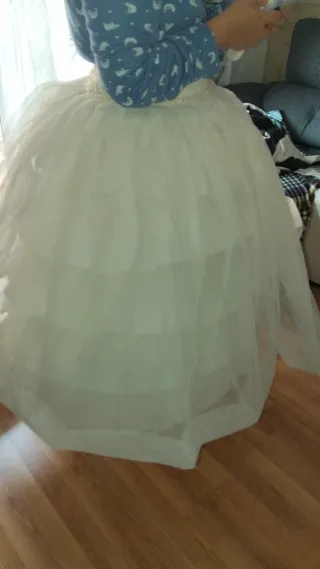 Cancán Fallera Blanco Talla 90