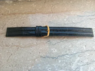 Correa Reloj 18mm Piel Vintage NOS - Negro