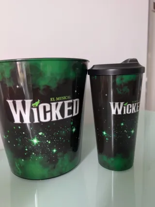 Wicked musical vaso y cubo palomitas