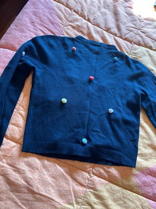Cardigan corto NERODIAMANTE con pompones