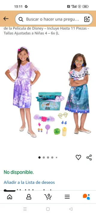 Caja Disfraces Mirabel Encanto 4-6