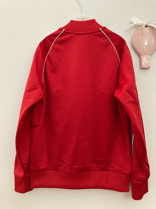 Felpa Adidas Rossa con Strisce Bianche