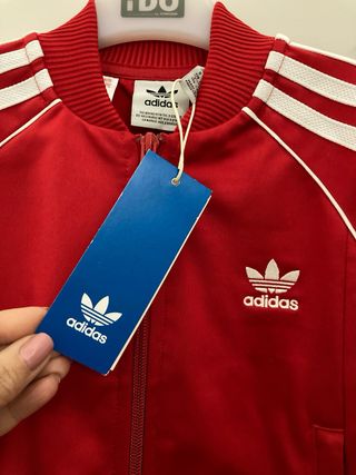 Felpa Adidas Rossa con Strisce Bianche