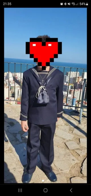 Traje de comunión azul solo 2 horas de uso ..
