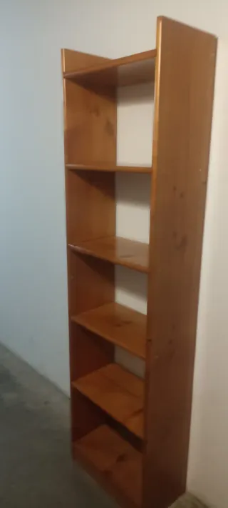 Estanteria de madera natural 49,8 x 26,8 x 183,7cm