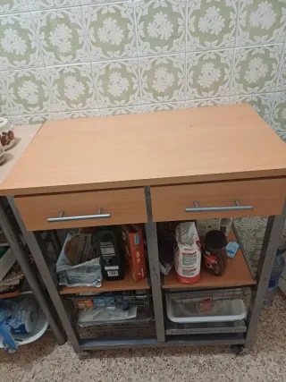 Mesa de cocina madera y metal