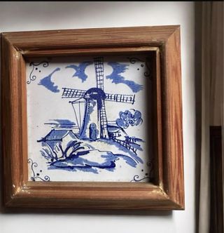 Set 3 Quadretti Ceramica Stile Olandese