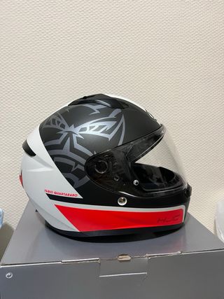 Casco HJC Moto Negro Rojo Blanco
