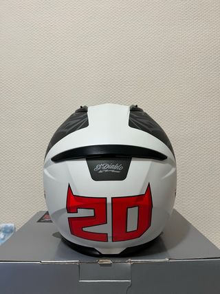 Casco HJC Moto Negro Rojo Blanco