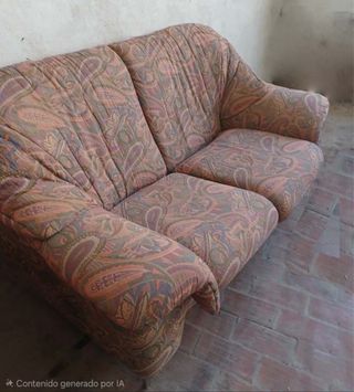Sofá de tela estampado
