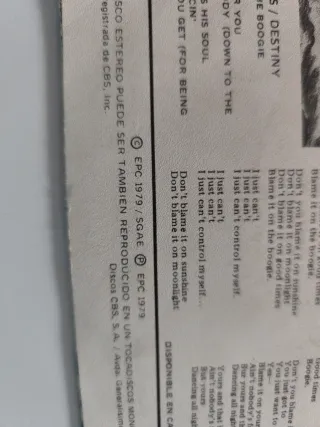 Vinilo The Jackson - Echale la Culpa al Boogie