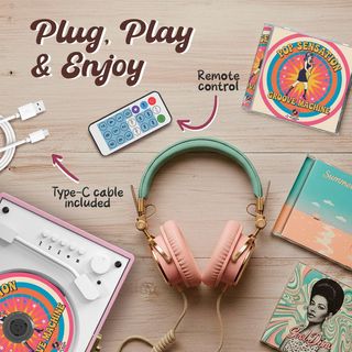 Lettore CD Klim MP3 USB BT Rosa Ricaricabile