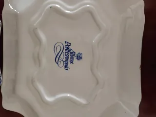 Sopera antigua porcelana azul y blanca