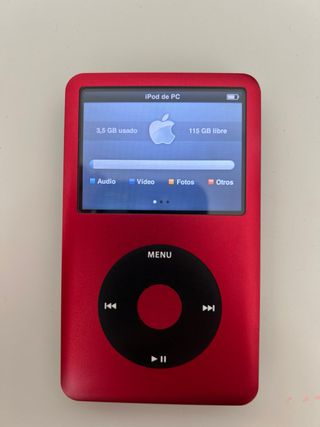 iPod Classic 7ª Gen 128GB Rojo 2000mah