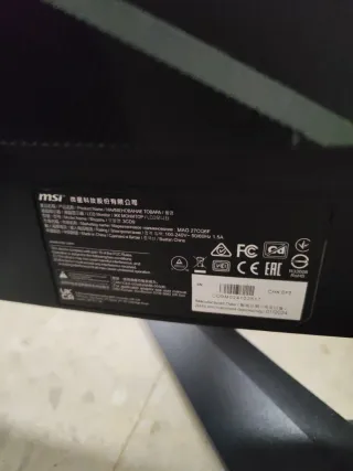 Monitor MSI MAG 27CQ6F Curvo WQHD 180Hz