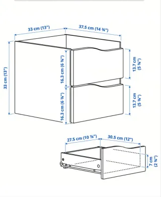 Estantería Kallax Ikea con cajonera