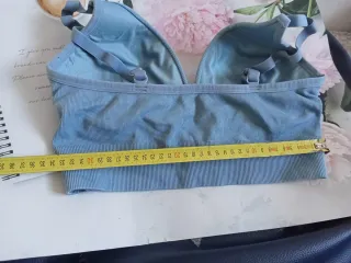 Sujetador elástico con relleno azul