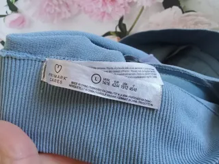 Sujetador elástico con relleno azul