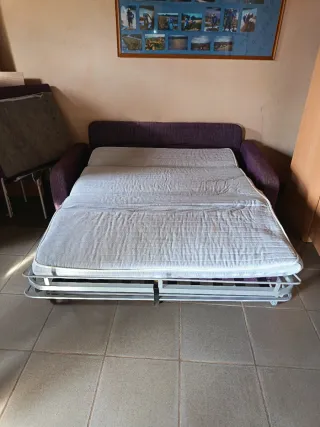 Sofá Cama Morado Tela