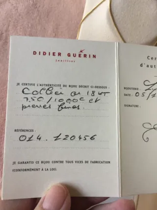 Collar Didier Guerin Oro 18k Multicolor