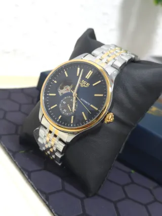 Reloj LIGE Automático Hombre Azul Dorado