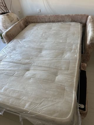 Sofá Cama Beige 135cm