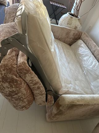 Sofá Cama Beige 135cm