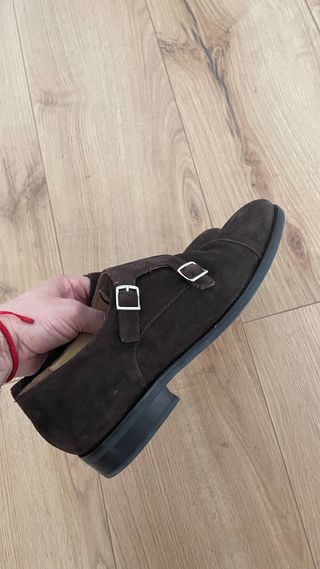 Zapatos Suitsupply Doble Hebilla Marrón T45