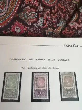 Lote 3 Sellos España Centenario Sello Dentado