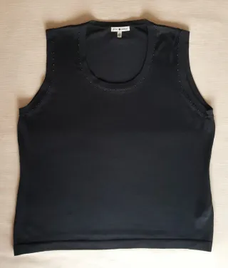 Camiseta sin mangas Punto Roma Negra