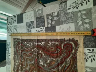 Foulard donna vintage beige multicolor