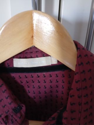 Camisa de vestir hombre granate