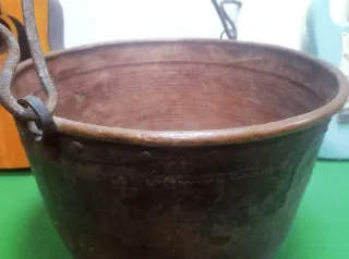 Gran CALDERO ANTIGUO de cobre